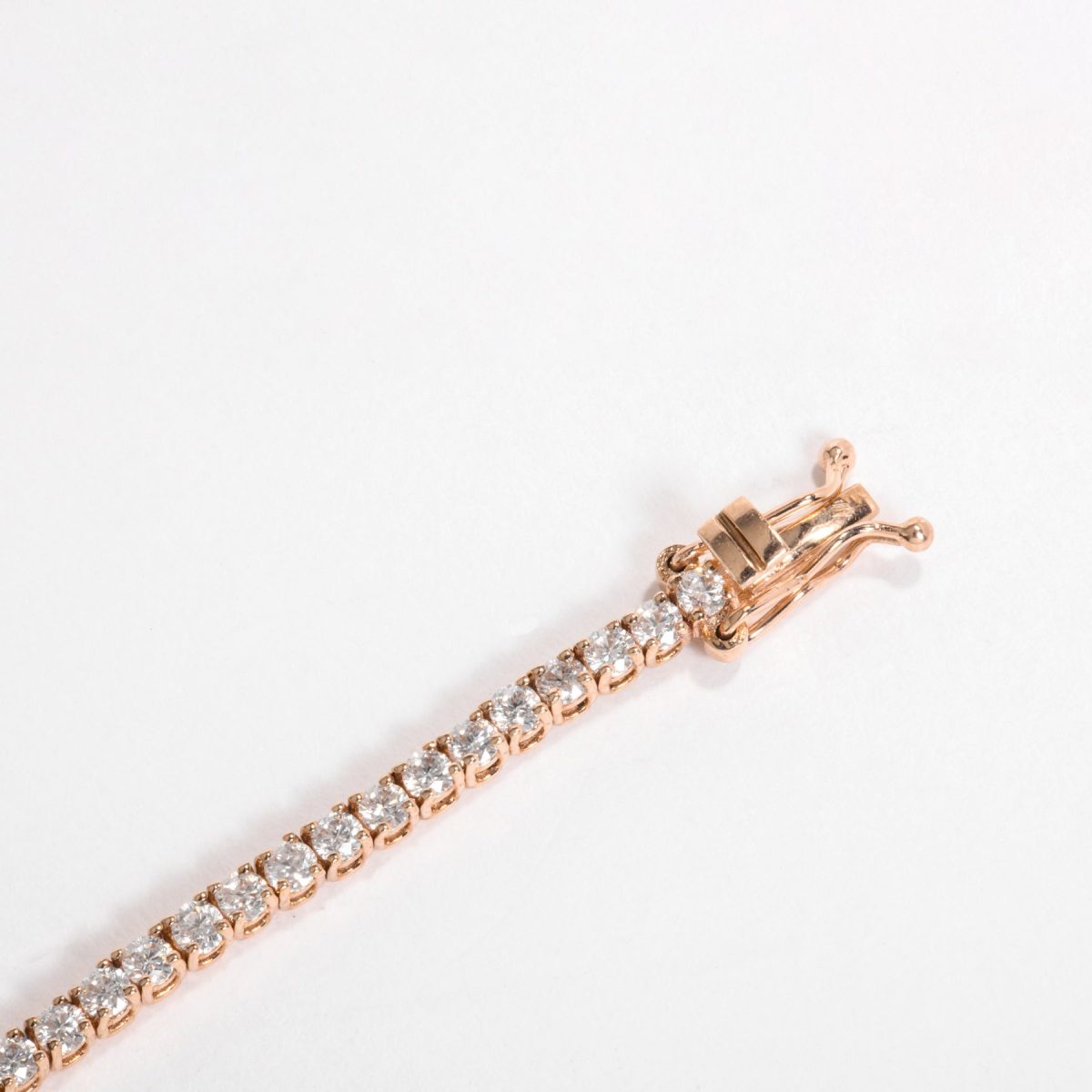 Rose Gold Tennis Moissanite Bracelet – view 2