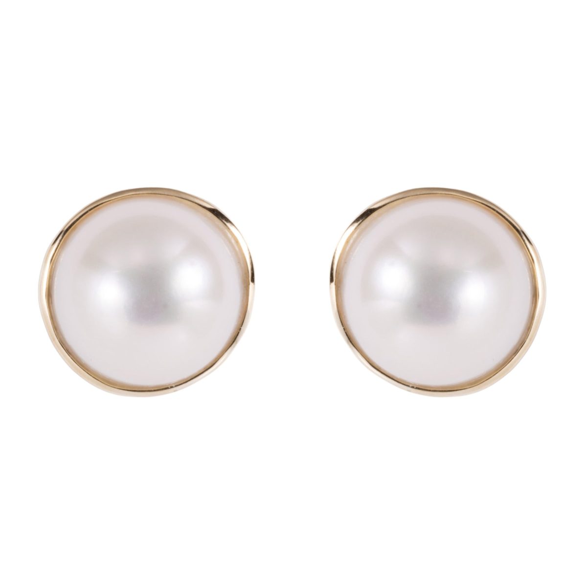 Mabe Pearl Stud Earrings