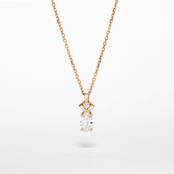 Oval Diamond Pendant