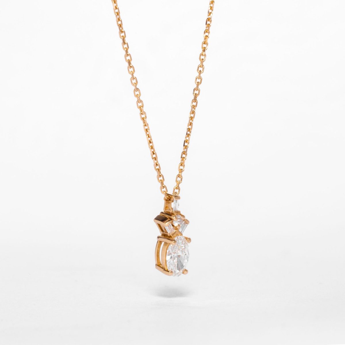 Oval Diamond Pendant – view 2