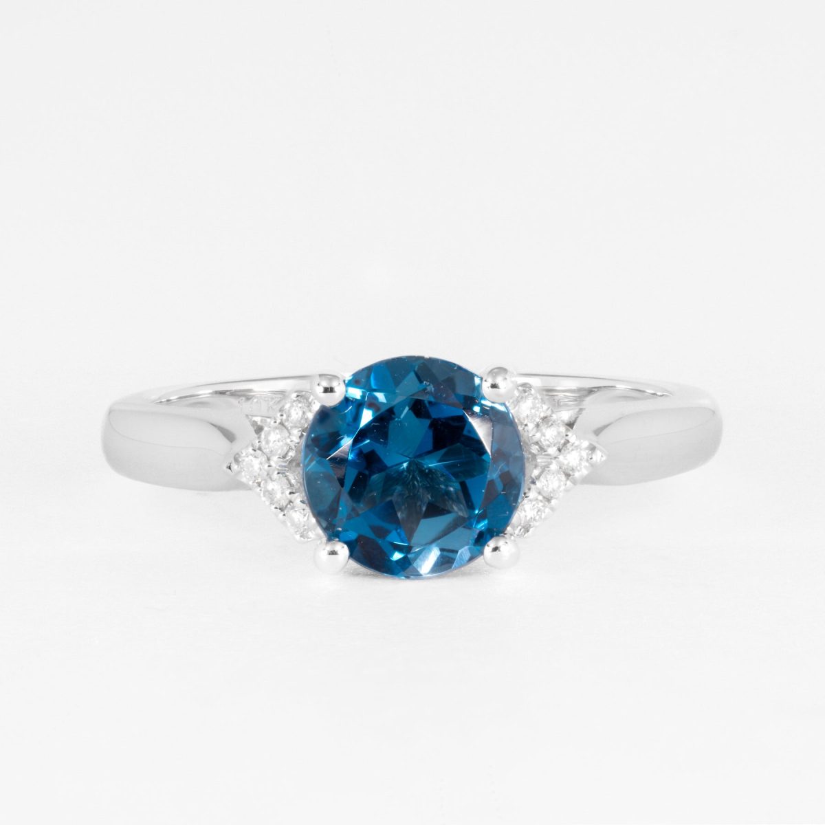 London Blue Topaz And Diamond Ring – view 3