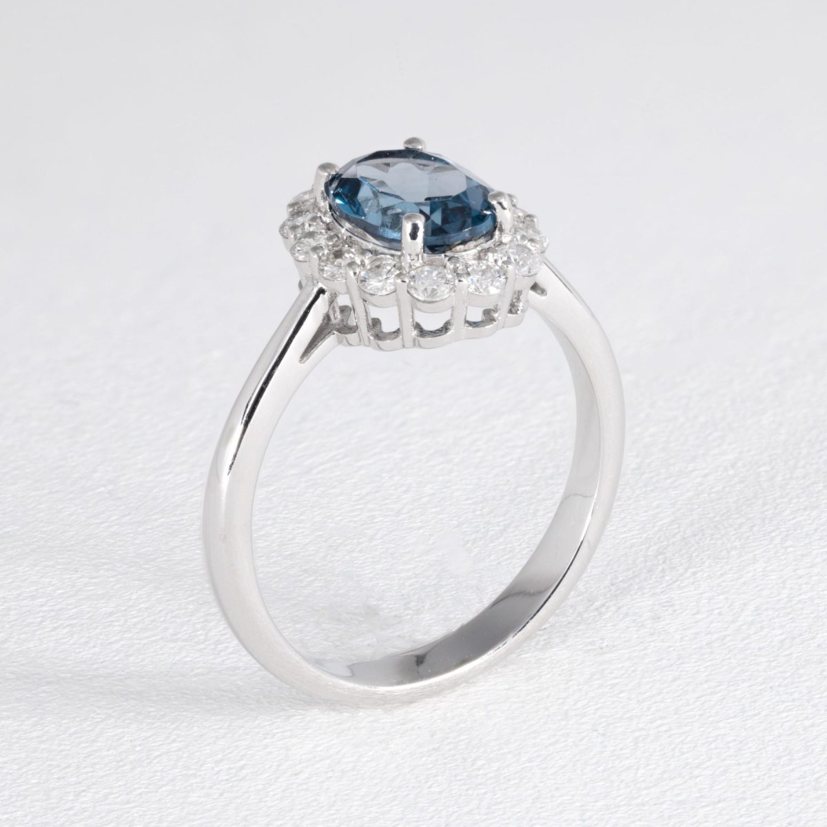 Oval London Blue Topaz Cluster Ring