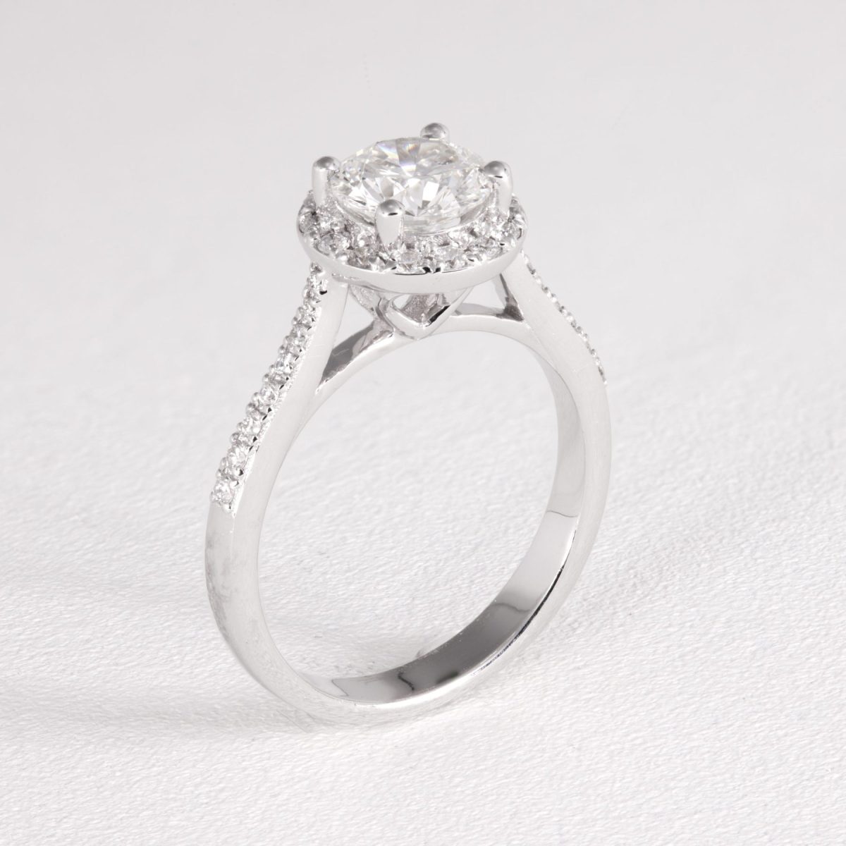Diamond Halo Engagement Ring