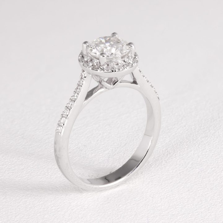 Diamond Halo Engagement Ring